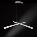 LED-Pendelleuchte X linear warmweiß, schwenkbar - verkürzbar - silber