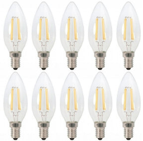 Aigostar LED candle bulbs E14 value pack with ten energy-efficient bulbs for ambient lighting