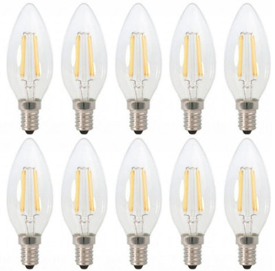 Aigostar LED-Kerzenlampen E14 Vorteilspackung mit zehn energieeffizienten Lampen für stimmungsvolle Beleuchtung