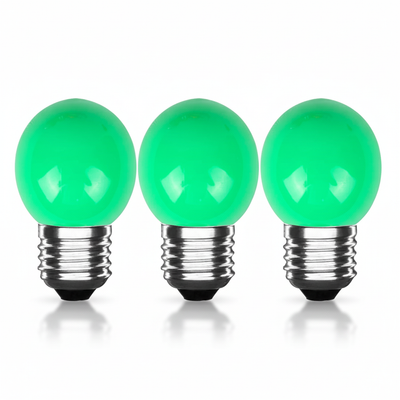 LED Kogellamp E27 Groen, 300 lumen, 3W, IP20, G45, 230V, 3 stuks