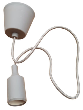 DIY LED lamp | pendant lamp - iron cord | E27 silicone socket | gray - LEDPLANET.NL
