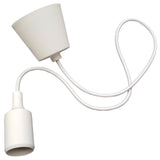 LED lamp DIY | pendel hanglamp - strijkijzer snoer | E27 siliconen fitting | wit - LEDPLANET.NL