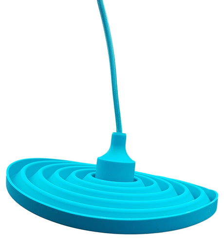 Lampe LED DIY | suspension pliable - câble textile | douille en silicone E27 | turquoise - LEDPLANET.NL