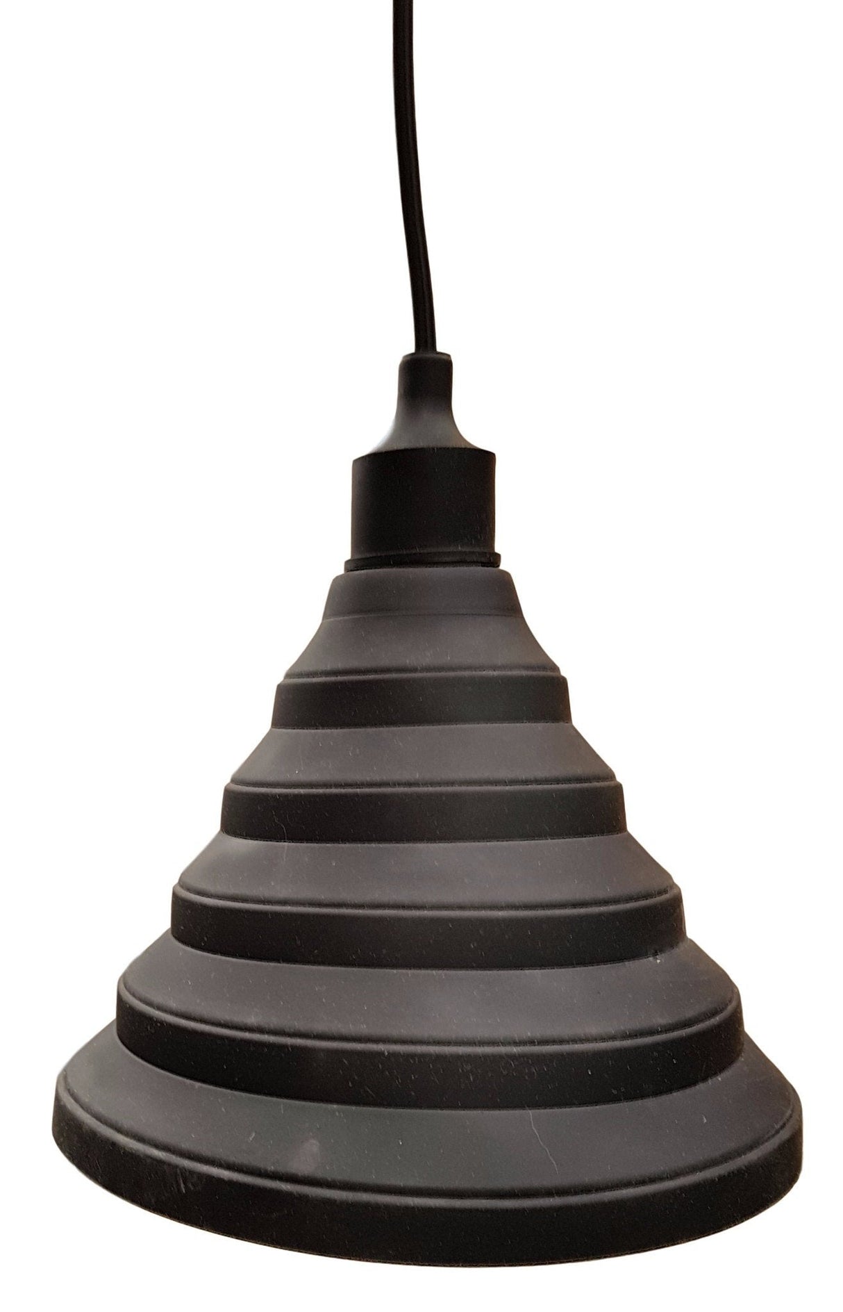 LED lamp DIY | vouwbare hanglamp - strijkijzer snoer | E27 siliconen fitting | zwart - LEDPLANET.NL