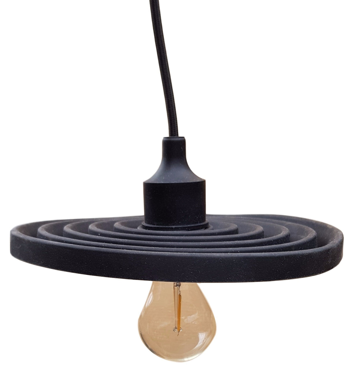 LED lamp DIY | vouwbare hanglamp - strijkijzer snoer | E27 siliconen fitting | zwart - LEDPLANET.NL