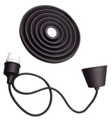 LED lamp DIY | vouwbare hanglamp - strijkijzer snoer | E27 siliconen fitting | zwart - LEDPLANET.NL