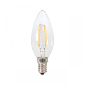 LED kaarslamp E14 dimbaar daglichtwit 6500K - 2W - filament helder glas