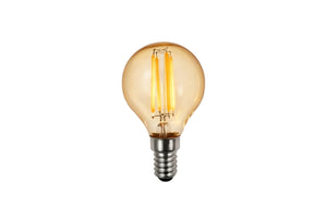 Lampadina sferica E14 G45 - LED 5W=25W - 350 lumen - ambrata 2200K - dimmerabile - 100 pezzi - 230V