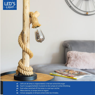LED Lamp smokey E27 - Nostalgic retro - Dimmable warm white light - Edison ST64