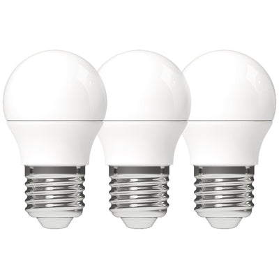 Bombilla LED esférica E27 de 470 lúmenes - 4.5W - blanco cálido 2700K - G45 - 3 unidades