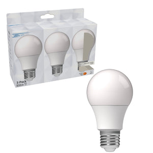 LED Lamp 806 lumens - 8W - Cool white 4000K - E27 - Pack of 3