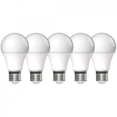 LED-Lampe E27 – 806 Lumen – Warmweiß (2700 K) – 8,5 W – 5er-Pack