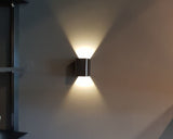LED lampen | wandspot 2 - zijdig sfeerlicht | 3W 3000K | 7 x 10cm zwart gelakt - LEDPLANET.NL