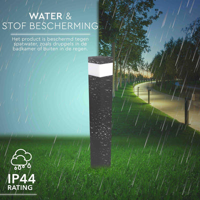 LED Lamppost E27 - IP44 - Aluminum - 76cm - Gray