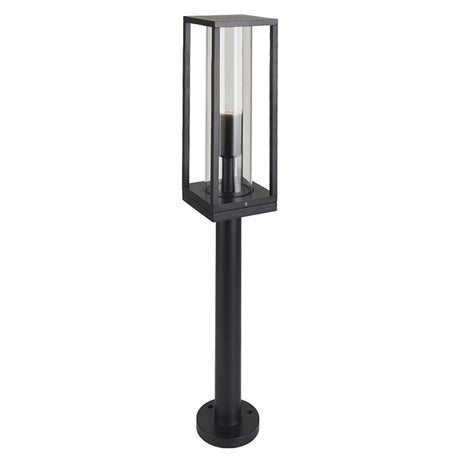 LED Wandlamp Lantaarn - E27 fitting - IP44 - Zwart Aluminium - 80cm - 230V