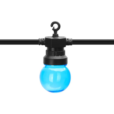 Lichtstring kleur 8 meter (3+5), 10 LED's meerkleurig, sproeidicht IP44