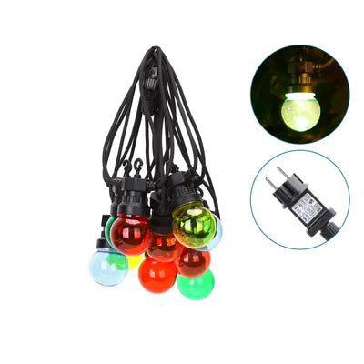 Lichtstring kleur 8 meter (3+5), 10 LED's meerkleurig, sproeidicht IP44