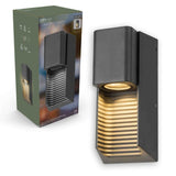 LED Außenwandleuchte mit GU10 Fassung - Streifen - Rimini - IP44 - Anthrazit