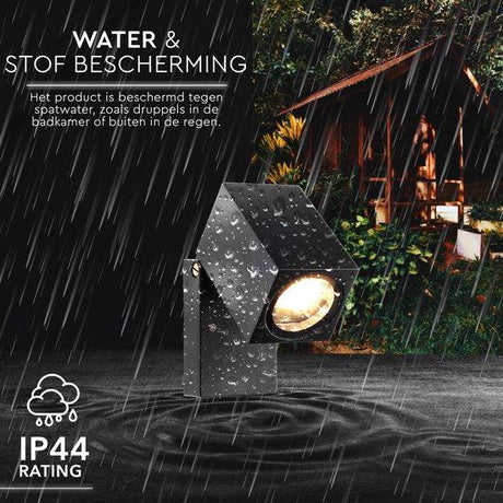 Lampada da esterno LED orientabile LED's Light - Attacco GU10 - IP44 - Nero - Modello Lucca