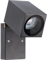 LED's Light Schwenkbare LED-Außenleuchte - GU10-Fassung - IP44 - Schwarz - Modell Lucca