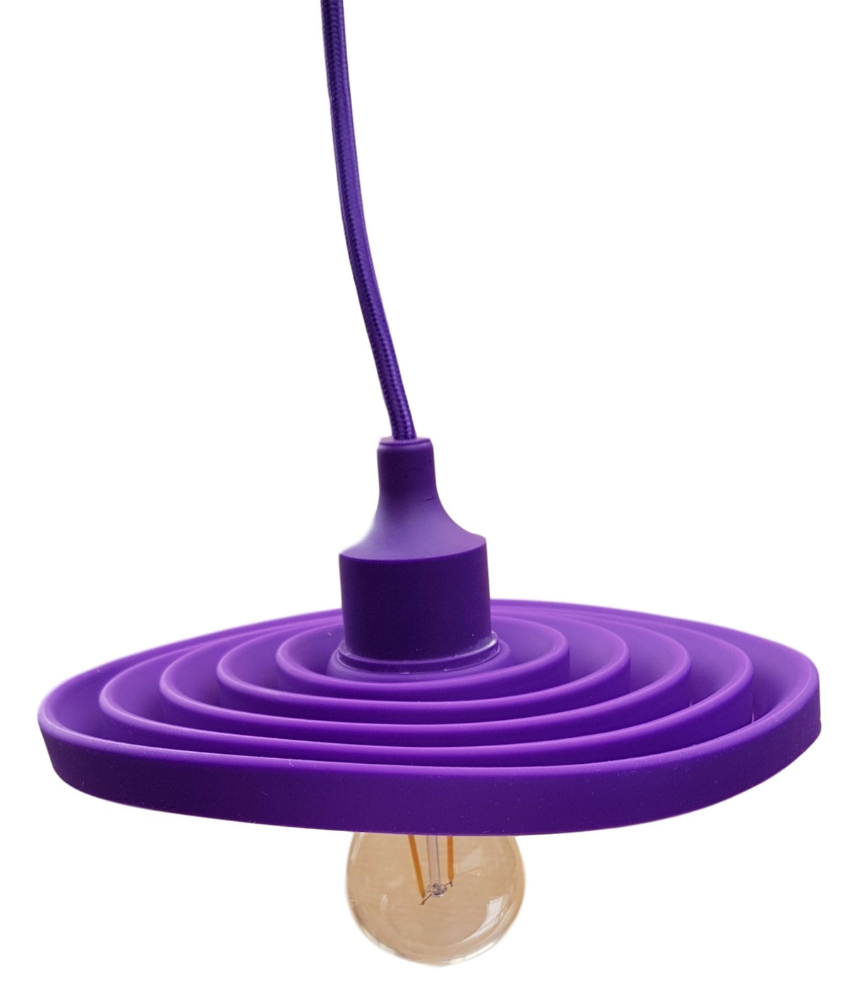 LED lamp DIY | foldable pendant lamp - iron cord | E27 silicone fitting | purple