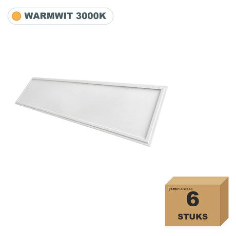 6 Stück LED-Panel Edge-Lit 30x120, 36W, UGR<19, Warmweiß 3000K, im Karton