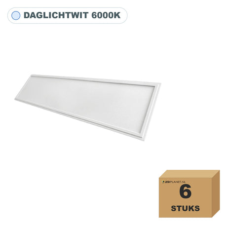 6 Stück LED-Panel Edge-Lit 30x120, 36W, UGR<19, Tageslichtweiß 6000K, im Karton