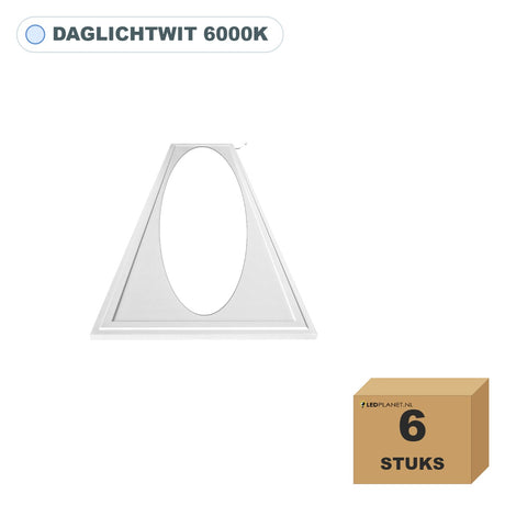 6 Stück LED-Panel 30x120 ovale Leuchtfläche, 36W, Tageslichtweiß 6000K, im Karton