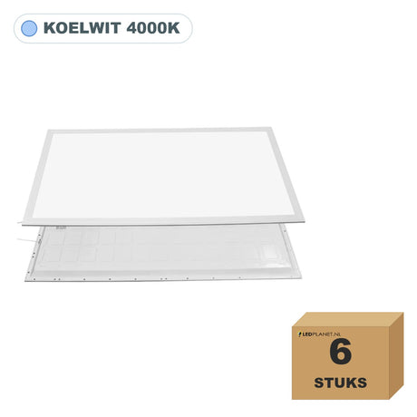 LED-Panel 60x120 50W/36W Kaltweiß 4000K UGR<19, Karton mit 6 Stück