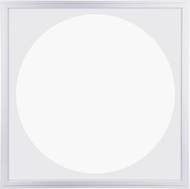 Pannello LED 60x60 con superficie luminosa rotonda