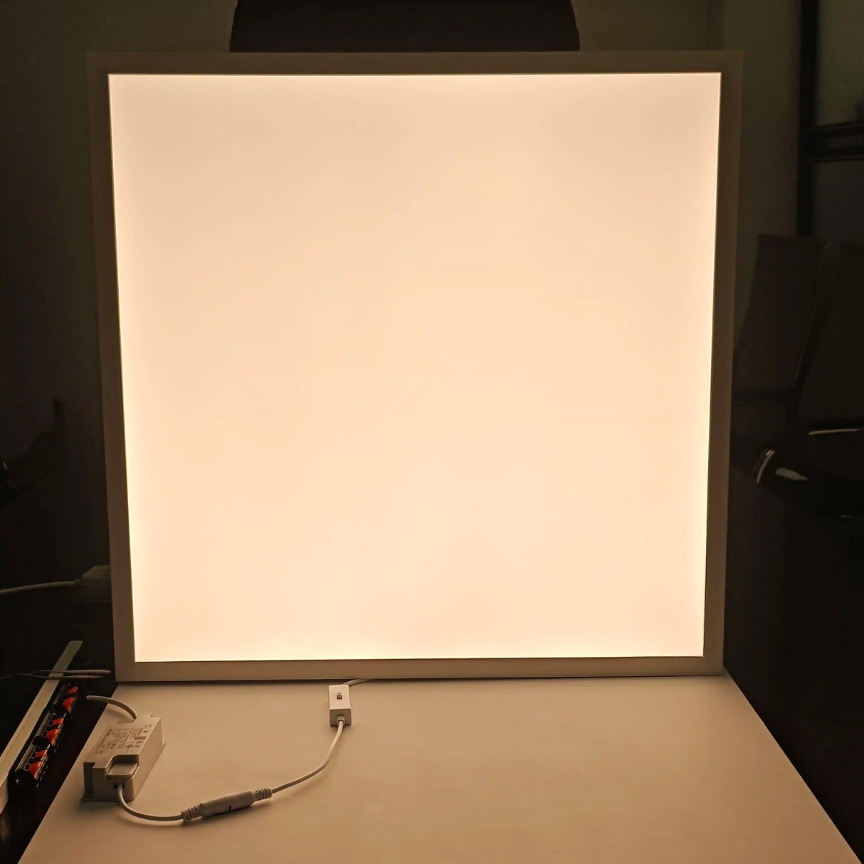 LED paneel 60x60cm 3600lm 3000K IP20 verpakking met aansluiting