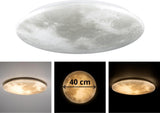 LED Ceiling Lamp Moon for Bedroom - 40 cm - Dimmable with Remote Control