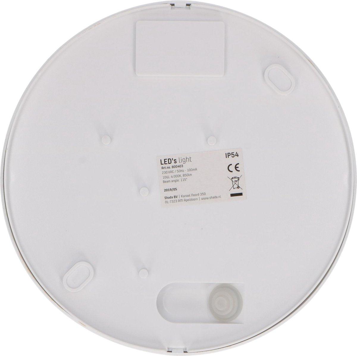 LED outdoor ceiling light - Round 21 cm - Cold white light - IP54 - 10W