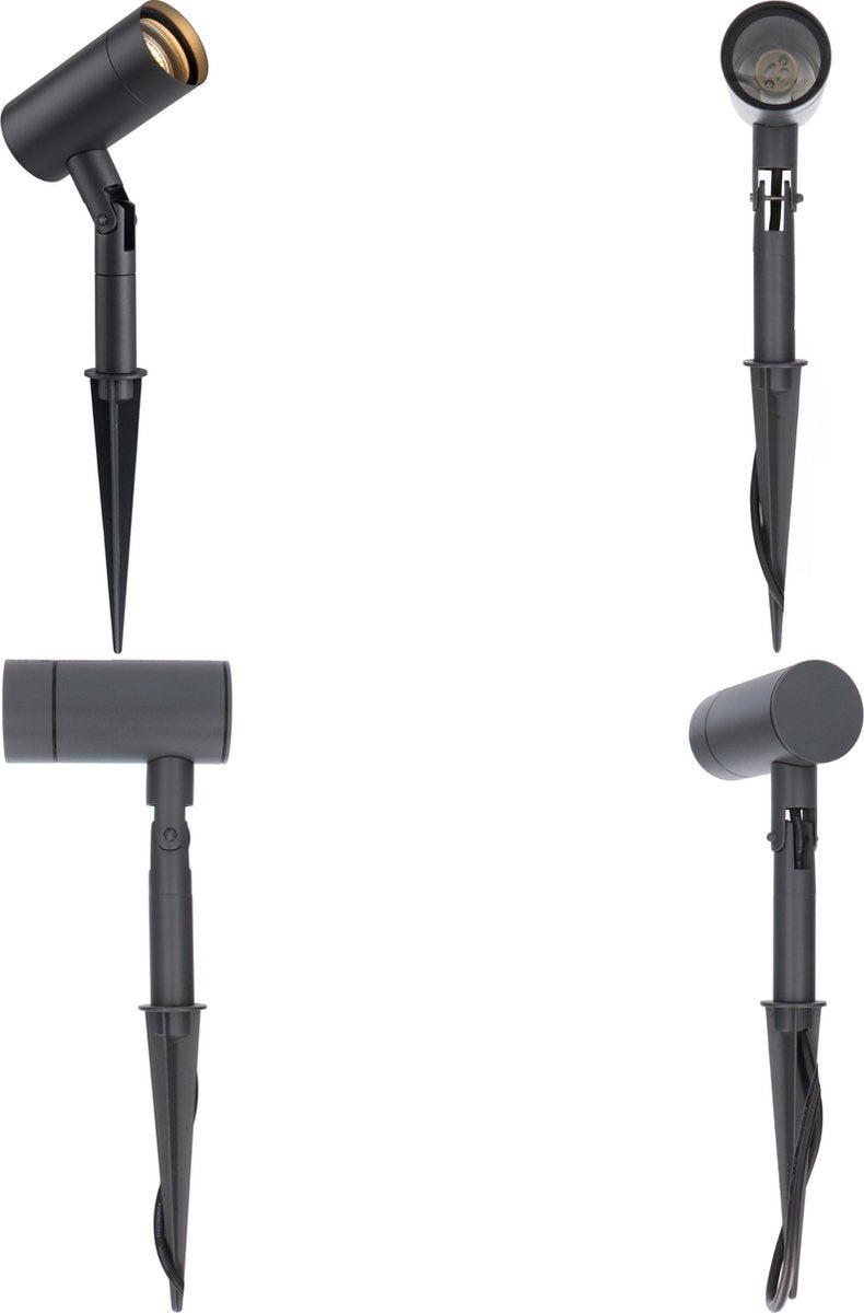 LED-Leuchte Prikspot Gartenbeleuchtung - Neigbar - GU10-Fassung - IP54 wasserdicht - Anthrazit