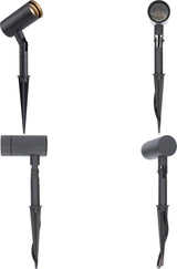 LED-Leuchte Prikspot Gartenbeleuchtung - Neigbar - GU10-Fassung - IP54 wasserdicht - Anthrazit