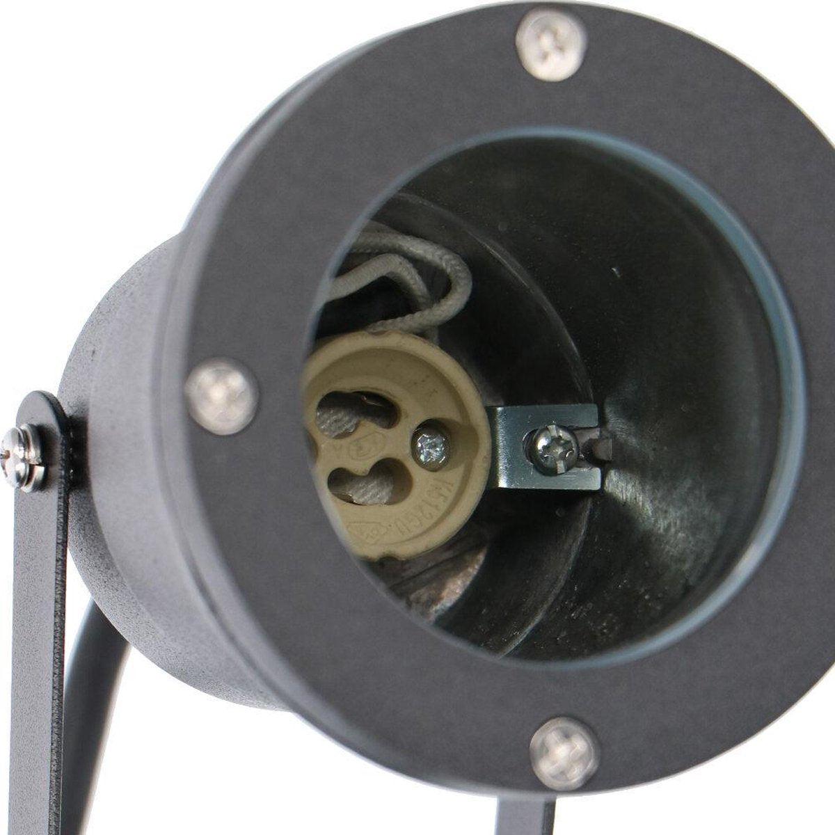 LED's Light LED Prikspot met Stekker - Kantelbaar - GU10 fitting - IP54 - Model Melfi - Zwart