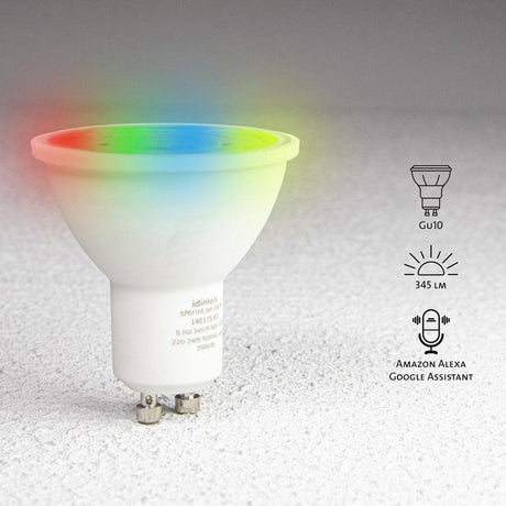 LED Prikspot GU10 - Kantelbaar 360° - IP54 - 150cm Kabel - Zwart