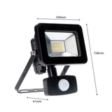 LED-Flutlicht 1100 - Mit Licht- und Bewegungssensor - Innen &amp; Außen - 10W - Schwarz