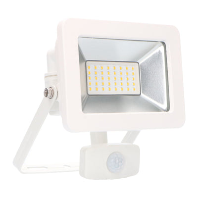 Faro LED con sensore di movimento e sensore crepuscolare - 30W 3300 lumen - IP44 - Bianco