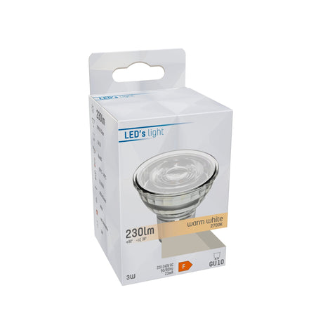 LED-Strahler GU10, warmweiß 2700K – 3W, 230 Lumen – ersetzt 35W