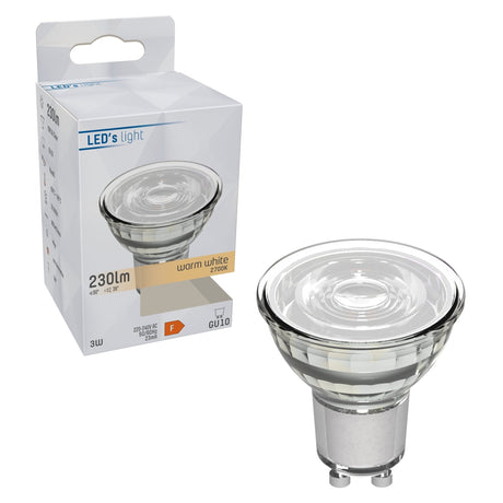 LED spot GU10 warmwit 2700K - 3W 230 lumen - vervangt 35W