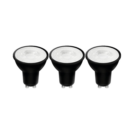 LED-GU10-Strahler, schwarz – 345 Lumen – Warmweiß (2700 K) – 4 W – 3er-Pack