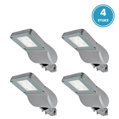 4× LED straatverlichting 30W koelwit 4000K - 4 stuks