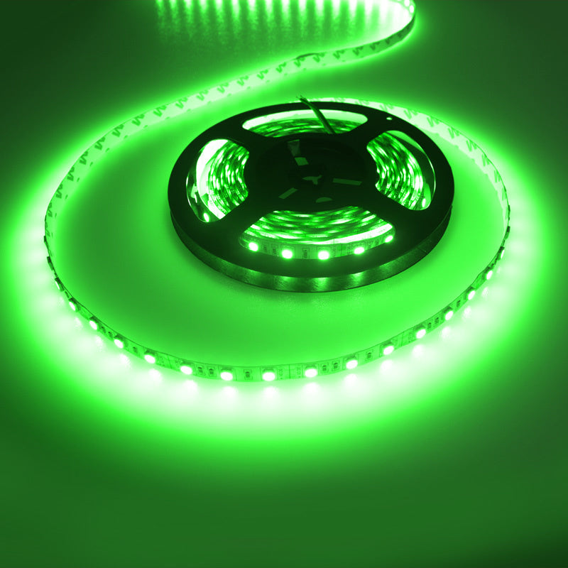 LED strip green | 12V DC - 14.4W - 60 LED's/m | indoor IP20 | 5 meters | dimmable