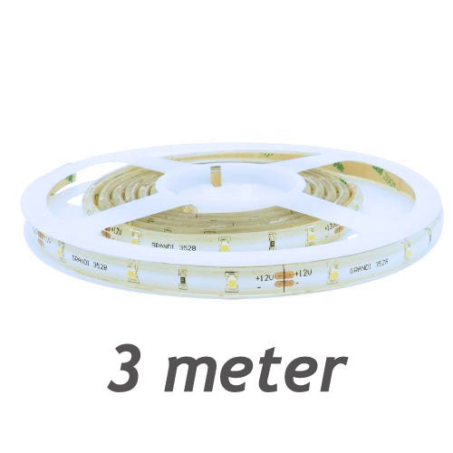 LED strip green | 12V DC - 14.4W - 60 LED's/m | indoor IP20 | 3 meters | dimmable