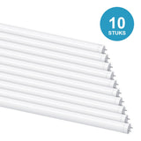 10 stuks LED TL buis T8 120cm 18W 3600 lm 200 lm/W daglichtwit 6000K draaibare eindkappen