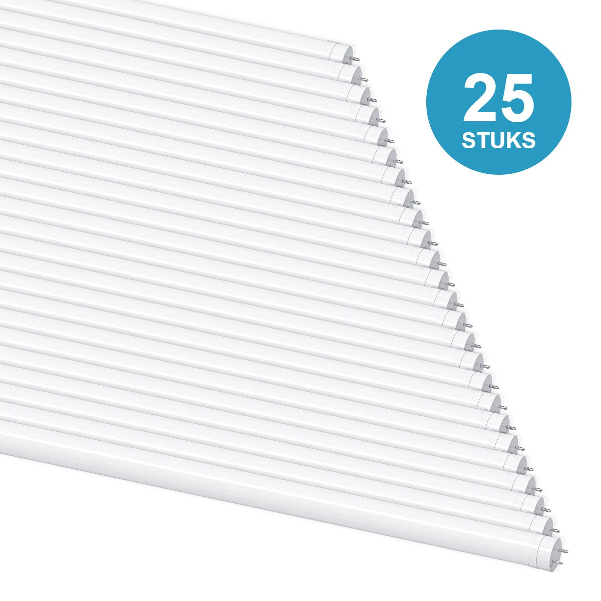 25 stuks LED TL buis T8 120cm 18W 3600 lm 200 lm/W koelwit 4000K