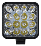 LED werklicht vierkant | verstraler 16x3 = 48W | 10-30 Volt | 6000K | IP67