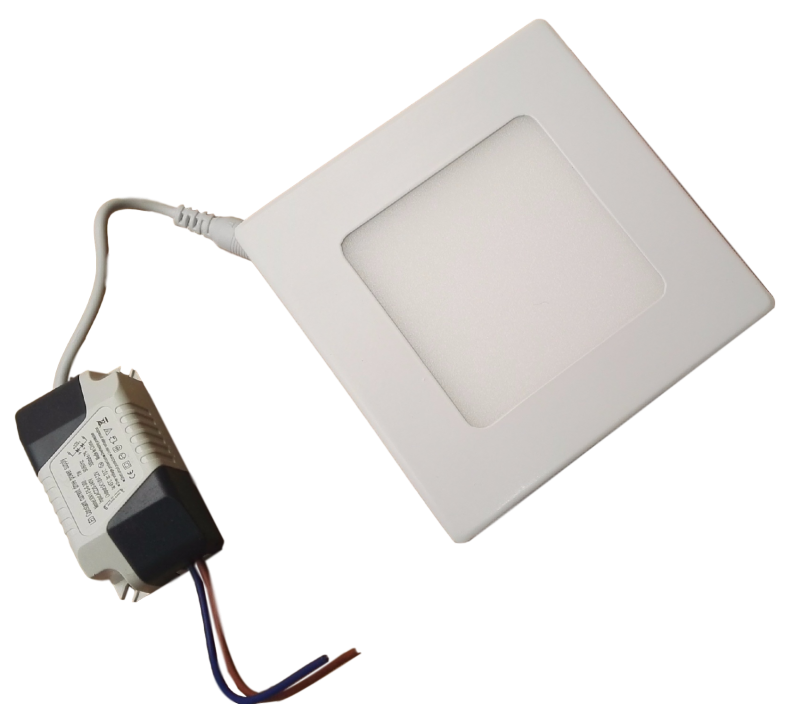 LED downlight square | 120 x 120mm | 6 Watt cool white | 4000K | recessed 