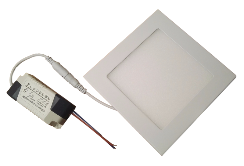 LED downlight square | 145 x 145mm | 9 Watt warm white | 3000K | recessed